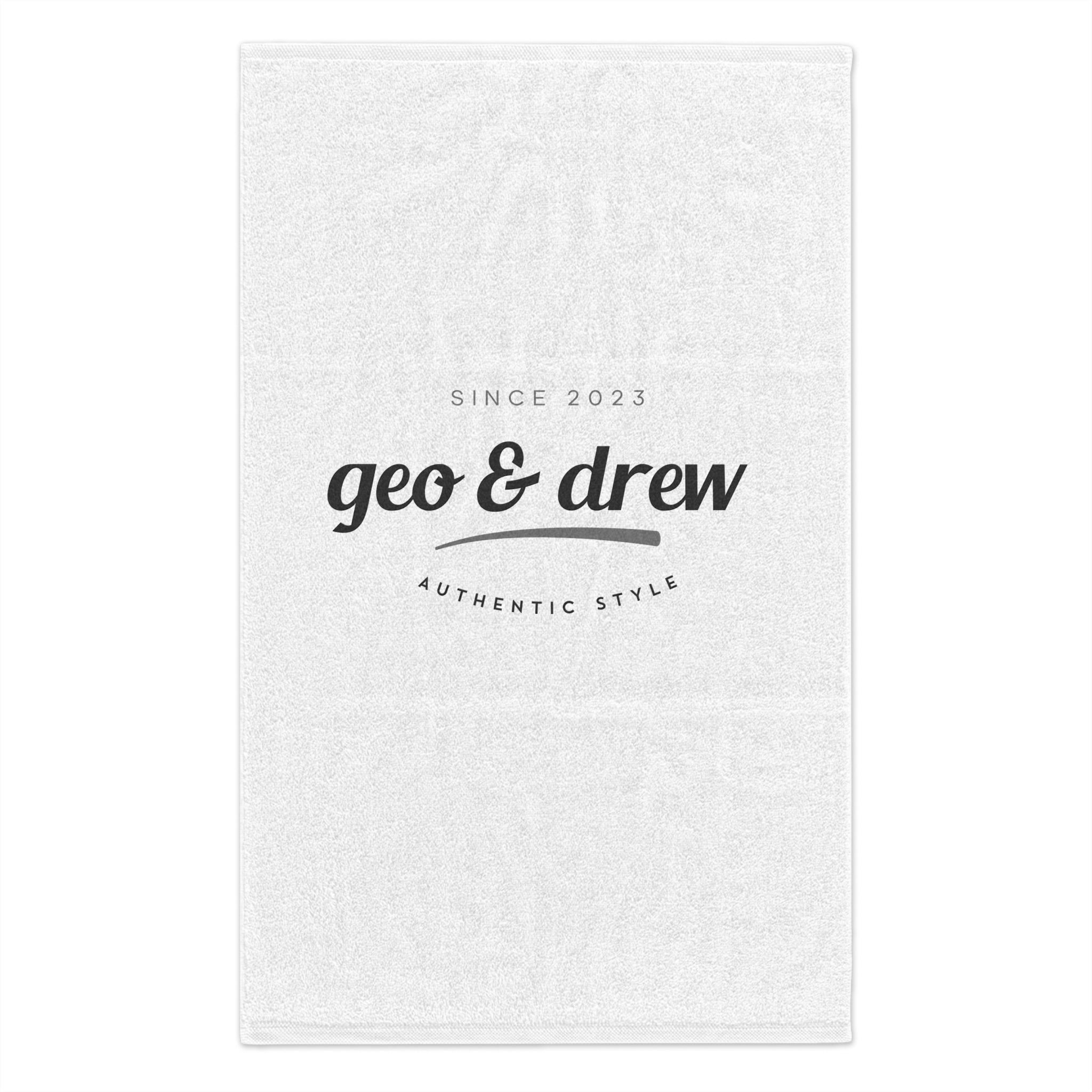 Geo & Drew Rally Towel - Stylish Sports Towel for Events, Beach, Gym, Gift Idea, Home Decor