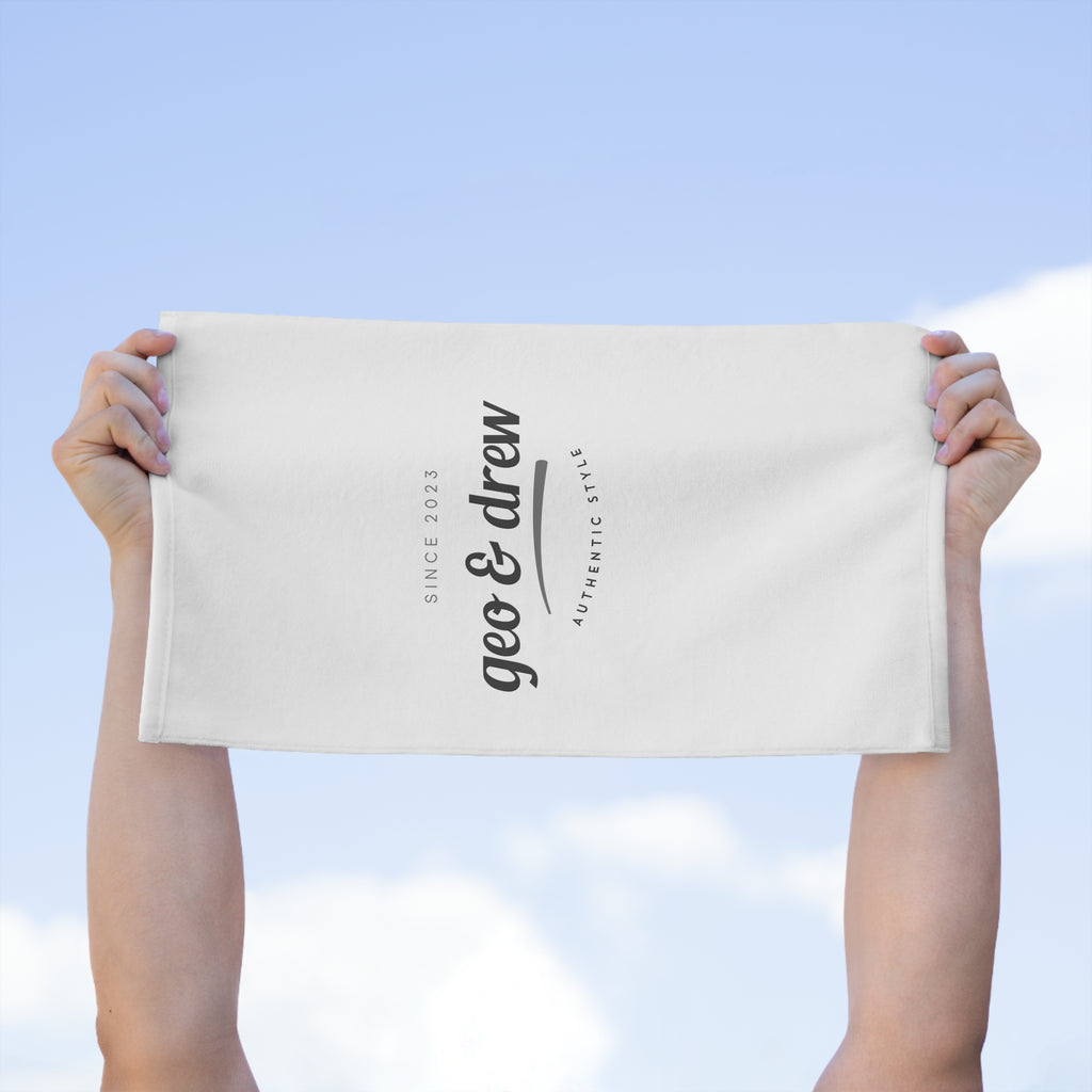 Geo & Drew Rally Towel - Stylish Sports Towel for Events, Beach, Gym, Gift Idea, Home Decor