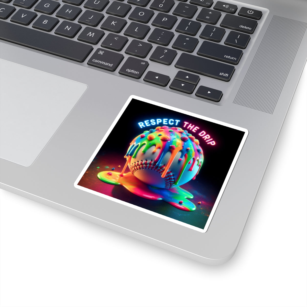 Vibrant Kiss-Cut Stickers - Colorful Baseball Art, Fun Laptop Decor, Respect The Drip, Sporty Gifts, Trendy Collectibles