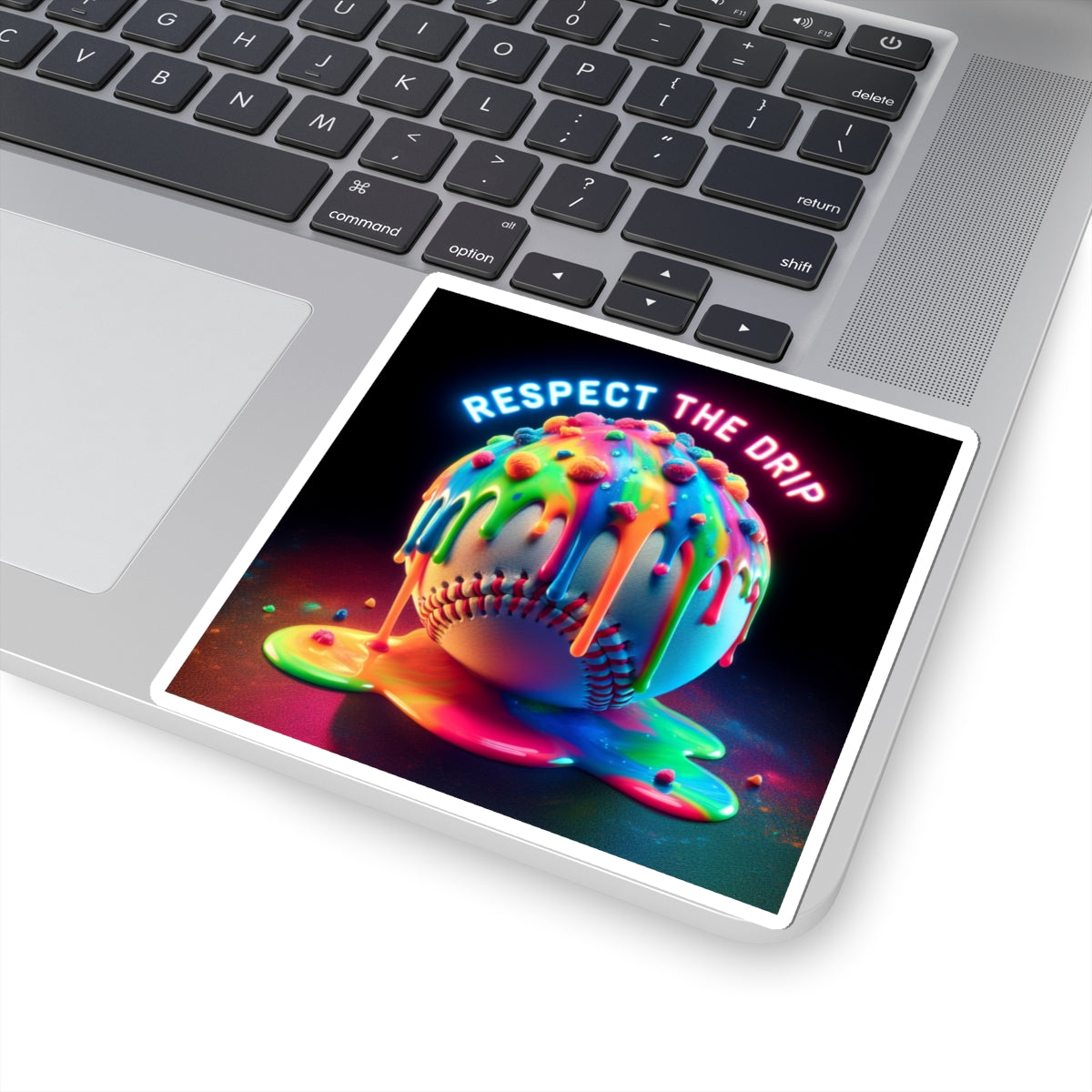 Vibrant Kiss-Cut Stickers - Colorful Baseball Art, Fun Laptop Decor, Respect The Drip, Sporty Gifts, Trendy Collectibles