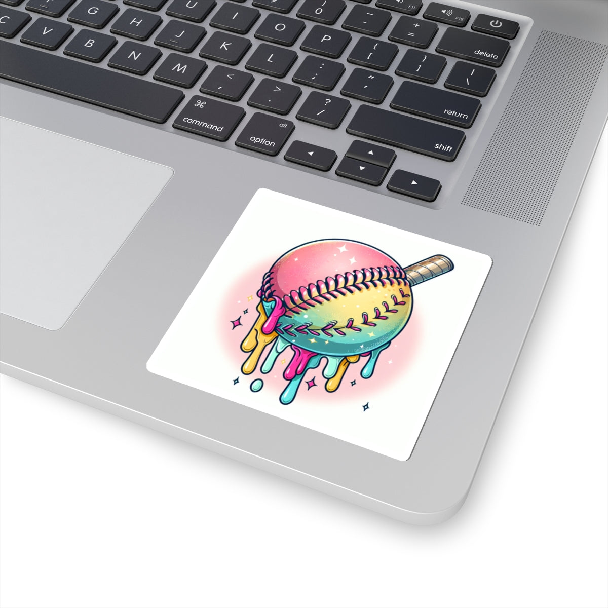 Colorful Softball Kiss-Cut Stickers | Sporty Decor, Laptop Stickers, Gift for Softball Lovers, Fun Accessories, Kids Room Decor